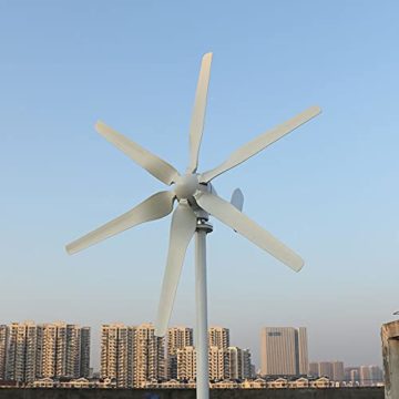 12V 24V Windkraftanlage 800W Windturbine mit MPPT Laderegler Horizontale 3 Phase AC Horizontaler Windgenerator Für Home bauernhof 6 Blätter Windmühle - 2