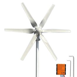 12V 24V Windkraftanlage 800W Windturbine mit MPPT Laderegler Horizontale 3 Phase AC Horizontaler Windgenerator Für Home bauernhof 6 Blätter Windmühle - 1