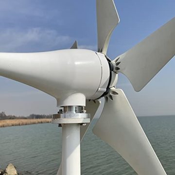 600W Windturbine mit 5 Flügeln 12V 24V 48V Windkraftanlage mit MPPT Regler geräuscharm Windgenerator für Zuhause (12V mit Controller) - 6