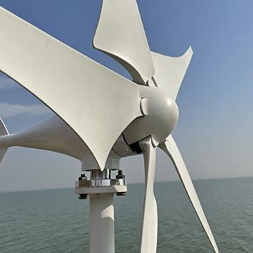 600W Windturbine mit 5 Flügeln 12V 24V 48V Windkraftanlage mit MPPT Regler geräuscharm Windgenerator für Zuhause (12V mit Controller) - 7