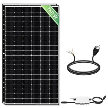 760W Balkonkraftwerk - EPP Solarmodul 600 Wechselrichter 15M Schukostecker - Photovoltaik Solaranlage - 1