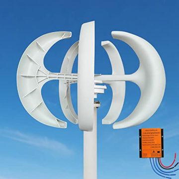 800W 1000W Windgenerator Vertikal,Windturbine,Windkraft Für Zu Hause,Windkraftanlage Mit MPPT-Controller Für Marine, Wohnmobil, Zuhause,Weiß,1000W 24V - 1