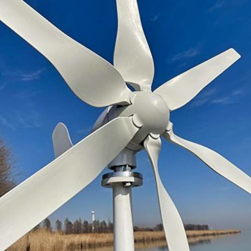 800W Windkraftanlage 12V 24V 48V Windturbine mit 6 Flügeln und kostenlosem MPPT Controller horizontaler Windgenerator für Zuhause (24V mit Controller) - 5