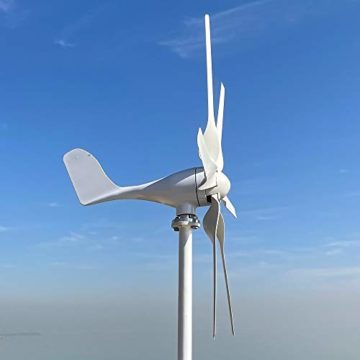 800W Windkraftanlage 12V 24V 48V Windturbine mit 6 Flügeln und kostenlosem MPPT Controller horizontaler Windgenerator für Zuhause (12V mit Controller) - 4