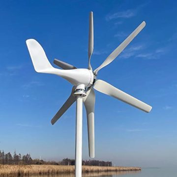 800W Windkraftanlage 12V 24V 48V Windturbine mit 6 Flügeln und kostenlosem MPPT Controller horizontaler Windgenerator für Zuhause (12V mit Controller) - 1
