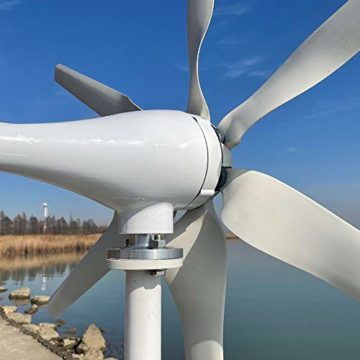 800W Windkraftanlage 12V 24V 48V Windturbine mit 6 Flügeln und kostenlosem MPPT Controller horizontaler Windgenerator für Zuhause (12V mit Controller) - 6