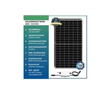 820 W / 600 W Balkonkraftwerk Photovoltaik Solaranlage Steckerfertig WIFI Smart - 2