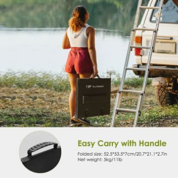 ALLPOWERS 200W Faltbares Solarpanel Monokristalline Solarmodule Tragbares Solarpanel Solarladegerät mit MC-4 Ausgang + Montagehalterung für Outdoor Solargenerator Camping und Garten Wohnmobil - 5