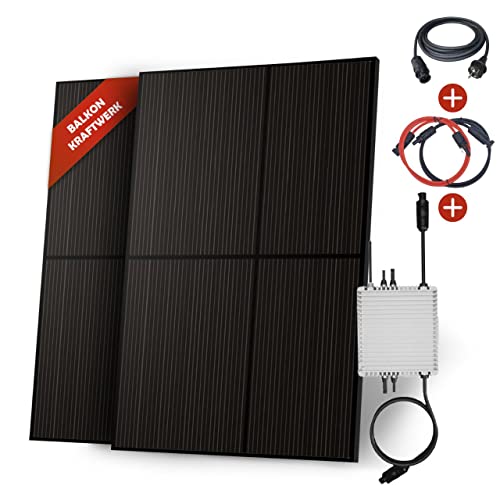 BATENORY 960W Balkonkraftwerk Komplettset - 4x240W Flexible Solarmodule Mit 800W Wechselrichter