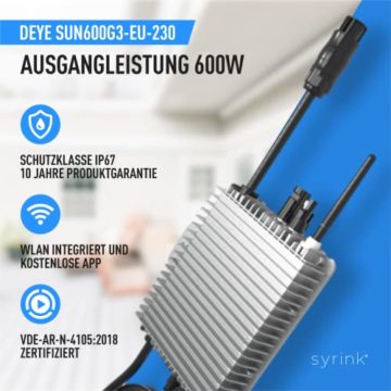 Balkonkraftwerk 600w komplett Steckdose [KOMPLETT SET] 810 Watt Modulleistung | Steckerfertig mit WIFI und APP Photovoltaik komplettanlage | Balkon Solaranlage Plug&Play - 4