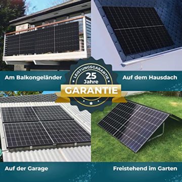 Balkonkraftwerk 810 W / 600 W Photovoltaik Solaranlage Steckerfertig WIFI Smarte Mini-PV Anlage 600 Watt genehmigungsfrei, Schwarz - 4