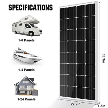 ECO-WORTHY 3400W 48V Solarsystem Off Grid Kit für Wohnmobile/Privathaushalte: 20 Stücke 170W Solarpanel + 5000W 48V All-in-One Solar Wechselrichter + Lithiumbatterien - 4