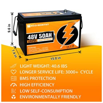 ECO-WORTHY 3400W 48V Solarsystem Off Grid Kit für Wohnmobile/Privathaushalte: 20 Stücke 170W Solarpanel + 5000W 48V All-in-One Solar Wechselrichter + Lithiumbatterien - 5