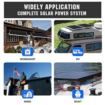 ECO-WORTHY 3400W 48V Solarsystem Off Grid Kit für Wohnmobile/Privathaushalte: 20 Stücke 170W Solarpanel + 5000W 48V All-in-One Solar Wechselrichter + Lithiumbatterien - 8