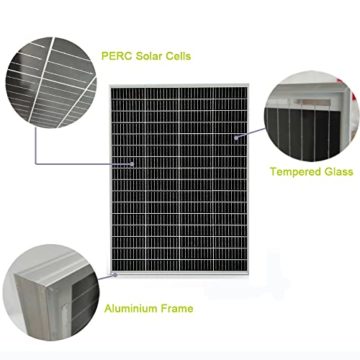 FEDAPURY 600w Balkonkraftwerk Komplettset Steckdose Solaranlage 320w 2 x 160 watt Photovoltaik Solarpanel 600 watt Mikrowechselrichter enehmigungsfrei - 3