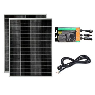 FEDAPURY 600w Balkonkraftwerk Komplettset Steckdose Solaranlage 320w 2 x 160 watt Photovoltaik Solarpanel 600 watt Mikrowechselrichter enehmigungsfrei - 1