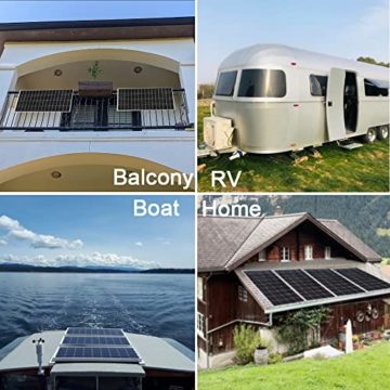 FEDAPURY 600w Balkonkraftwerk Komplettset Steckdose Solaranlage 320w 2 x 160 watt Photovoltaik Solarpanel 600 watt Mikrowechselrichter enehmigungsfrei - 7