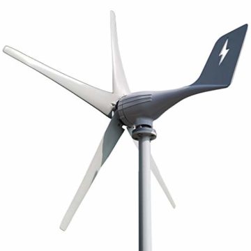 FLTXNY POWER Windkraftanlage Horizontal 600W DC 12V Windturbine Mit Mppt Laderegler Windgenerator Kit mit 5 Blätter, Für Zuhause Bauernhof Fabrik Boot Strand - 2