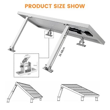 FONDUO Solarmodul Halterung, Solarpanel Halterung Aufständerung Solarmodul für Balkonkraftwerk Flachdach Wand, Einstellbar Neigungswinkel 15-30° Klemme zur Montage Von PV-Photovoltaik und Stützen - 4