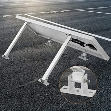 FONDUO Solarmodul Halterung, Solarpanel Halterung Aufständerung Solarmodul für Balkonkraftwerk Flachdach Wand, Einstellbar Neigungswinkel 15-30° Klemme zur Montage Von PV-Photovoltaik und Stützen - 9