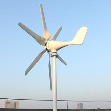 Freie Kraft 800W Windkraftanlage Windturbine mit MPPT Controller Laderegler 12V 24V 48 V Windrad Windgenerator Energie Turbinen 6 Blätter Windmühl (24 V, 6 Klingen) - 5