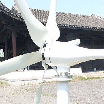 Freie Kraft 800W Windkraftanlage Windturbine mit MPPT Controller Laderegler 12V 24V 48 V Windrad Windgenerator Energie Turbinen 6 Blätter Windmühl (24 V, 6 Klingen) - 6