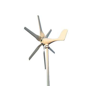 Genway 12V 24V 48V 800W Windgenerator Windkraftanlage Horizontaler Windturbine mit 6 Flügeln und kostenlosem MPPT Controller für Zuhause - 5