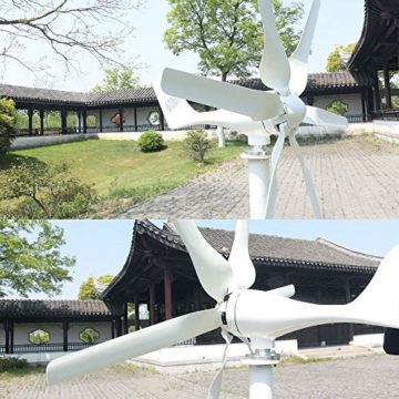 Genway 12V 48V 48V 800W Windgenerator Windkraftanlage Horizontaler Windturbine mit 6 Flügeln und kostenlosem MPPT Controller für Zuhause - 4
