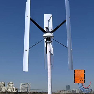 Genway Power Windkraftanlage Vertikal VAWT 1000W 48V Heimgebrauch Achse Windgenerator-Kits 3 Aluminiumlegierung Klinge Mit MPPT Laderegler - 1
