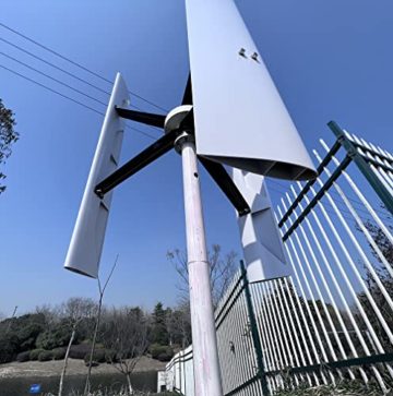 Genway Power Windkraftanlage Vertikal VAWT 1000W 48V Heimgebrauch Achse Windgenerator-Kits 3 Aluminiumlegierung Klinge Mit MPPT Laderegler - 6
