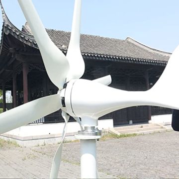 Genway Windturbogenerator,800W Kleine Windkraftanlage Mit 6 Blättern Für Industrielle Energiegeräte Windmühle Power Kits 12V mit MPPT Laderegler - 8