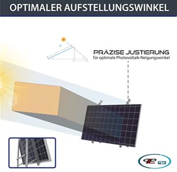 Halterung/Aufständerung von Solarmodulen/Balkonkraftwerken für Balkon, Flachdach, vertikale Wand und Boden (für Balkon/Flachdach/Wand) - 2