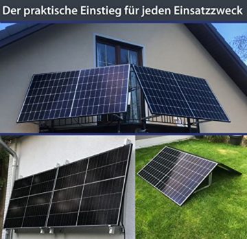 Halterung/Aufständerung von Solarmodulen/Balkonkraftwerken für Balkon, Flachdach, vertikale Wand und Boden (für Balkon/Flachdach/Wand) - 4