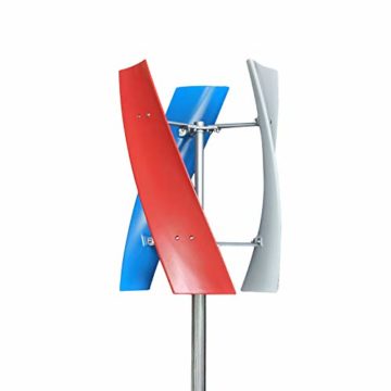 LENJKYYO Windgenerator Power-Turbine, 12V 400W Vertikal 3-Klinge mit Regler, Vertikale Windgenerator Windrad Windturbine Windkraftanlage mit Regler Wendel Windkraftanlage - 1