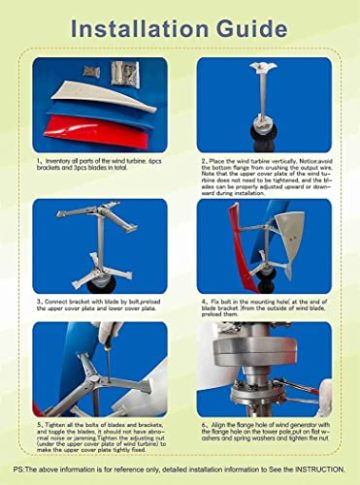 LiuSj JUnSt 8000W Windturbinengenerator, 220 V 12 V 24 V 48 V Tragbare vertikale Helix -Windkraft -Turbinengenerator -Kit mit Ladung Controller (weiß),48v - 4