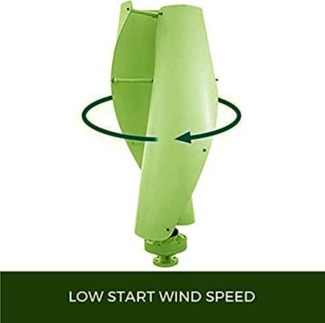 LiuSj JUnSt 8000W Windturbinengenerator, tragbarer vertikaler Helix -Windkraft -Turbinen -Generator -Kit mit Ladungsteuerung,12v - 4