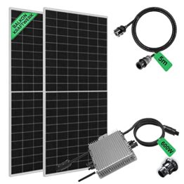 PIANETA 760W / 600W Balkonkraftwerk komplett Set 2 x 380w Solarmodule der Marke Ja Solar einem Wechselrichter Deye SUN600G3-EU-230 mit Wifi funktion plus 5 m Schukokabel für die Steckdose - 1