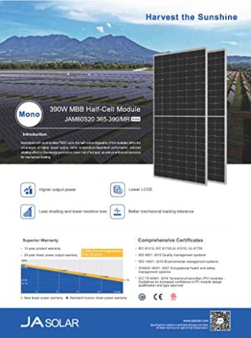 PIANETA 760W / 600W Balkonkraftwerk komplett Set 2 x 380w Solarmodule der Marke Ja Solar einem Wechselrichter Deye SUN600G3-EU-230 mit Wifi funktion plus 5 m Schukokabel für die Steckdose - 4
