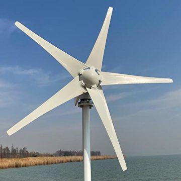 Rewindagic 600W horizontaler Windturbinen-Generator 12V 24V 48V Windkraftanlage hocheffizient für Zuhause 5 Flügel mit MPPT-Controller (12V mit kostenloser Steuerung) - 2