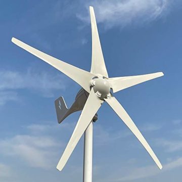 Rewindagic 600W horizontaler Windturbinen-Generator 12V 24V 48V Windkraftanlage hocheffizient für Zuhause 5 Flügel mit MPPT-Controller (12V mit kostenloser Steuerung) - 1