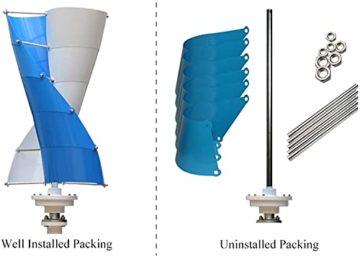 SISHUINIANHUA Windkraft-Turbinengenerator, 8000W Helix-Windturbine mit Magnetebene Achse 12V / 24V / 48V Kraft für Gartenboot Hybrid Straßenlaterne im Freien,24v - 5