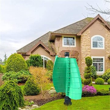 SISHUINIANHUA Windturbinengenerator grün tragbarer vertikaler Windkraftanlage Helix-Blade-Windkraft-Turbinengenerator für Home Camping,9000w,12v - 3