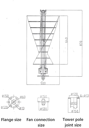 SISHUINIANHUA Windturbinengenerator grün tragbarer vertikaler Windkraftanlage Helix-Blade-Windkraft-Turbinengenerator für Home Camping,9000w,12v - 6