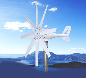 SMALLLOVE 8000W110V/220V tragbare vertikale Helix Windkraft -Turbinen -Generator -Kit, Windturbinengenerator mit Ladungsteuerung, weiß,220v - 4