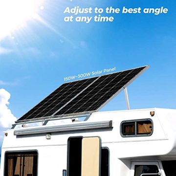 Solarpanel Halterung 41 zoll, Universal Solarmodul Halterung Flachdach für Solarpanel 300W 500W mit eintsellbarem Neigungswinkel,Solarpanel Befestigung, eigbare Halterungen für Boot, Wohnmobil usw. - 3