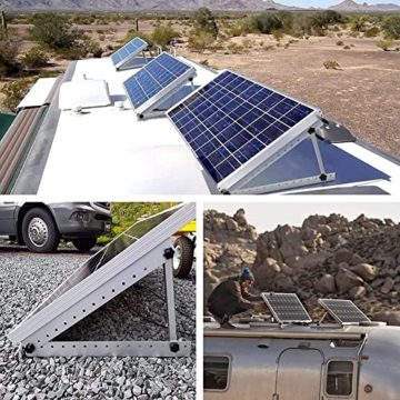 Solarpanel Halterung 41 zoll, Universal Solarmodul Halterung Flachdach für Solarpanel 300W 500W mit eintsellbarem Neigungswinkel,Solarpanel Befestigung, eigbare Halterungen für Boot, Wohnmobil usw. - 4