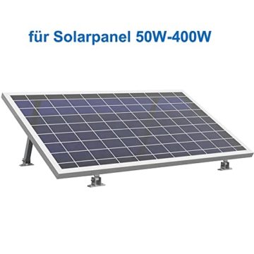 Solarpanel Halterung, Aufständerung Solarmodul 0-40° Individuell Verstellbar Flachdach Befestigung Montage,Befestigung Winkel für Solarmodul 100W - 400W, Aufsteller Solar 500W - 5