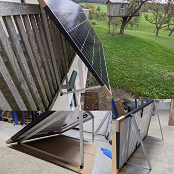 Solarpanel Halterung Groß, 45 Zoll Solarmodul Halterung,1140mm Befestigung solarmodul, Dachhalterungen Solarmodule unterstützt 400W-600W PV, balkonkraftwerk halterung balkon Aufständerung - 2