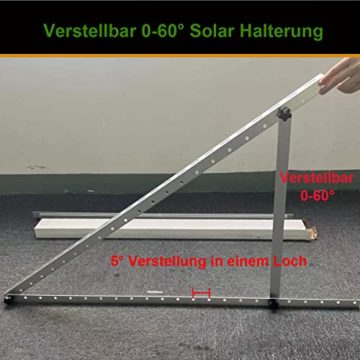 Solarpanel Halterung Groß, 45 Zoll Solarmodul Halterung,1140mm Befestigung solarmodul, Dachhalterungen Solarmodule unterstützt 400W-600W PV, balkonkraftwerk halterung balkon Aufständerung - 5