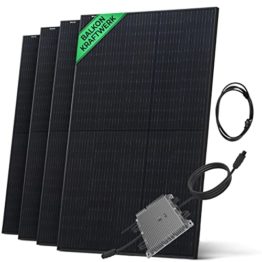 Solarway Balkonkraftwerk 1600W Komplett Steckdose | Solaranlage Komplettset | 4x395W JaSolar-Module, Deye Wechselrichter mit APP/WIFI + Zubehör | Plug&Play - 1